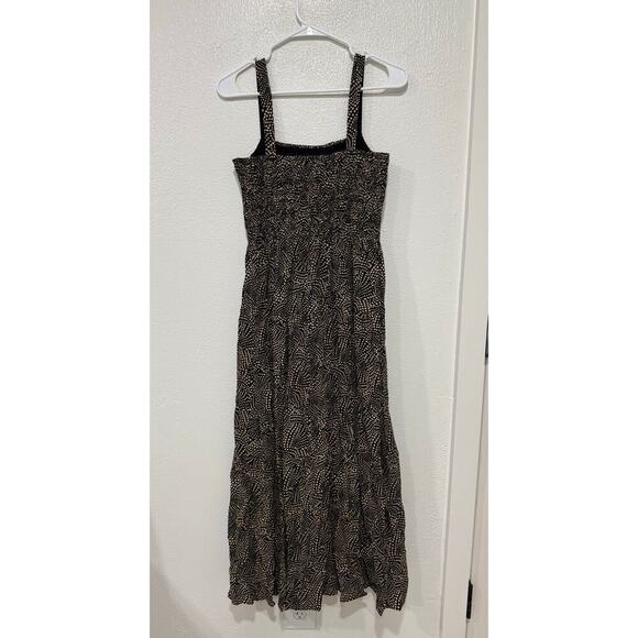 Madewell Black and Cream Maxi Dress - Picture 4 of 10